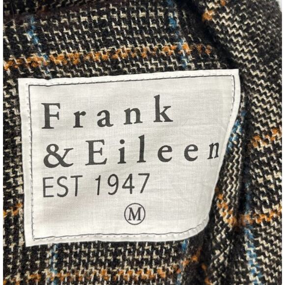 FRANK & EILEEN Sz M Medium Gavin Wool Blend Boucle Plaid Shirt Jacket - Picture 4 of 12